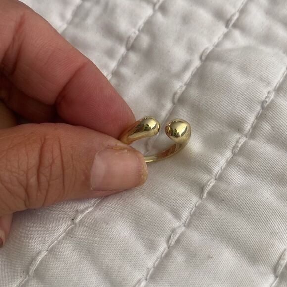 14k gold plated ring. Adjustable, luxury brand. Great alone or stacked - Picture 8 of 9